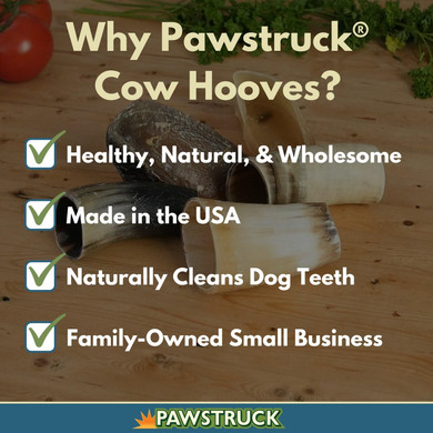 Pawstruck Natural Cow Hooves For Dogs (25 Pack) - Made In The Usa Bulk Dog Dental Treats & Dog Chews Beef Hoof, American Made1 Count (Pack Of 25)