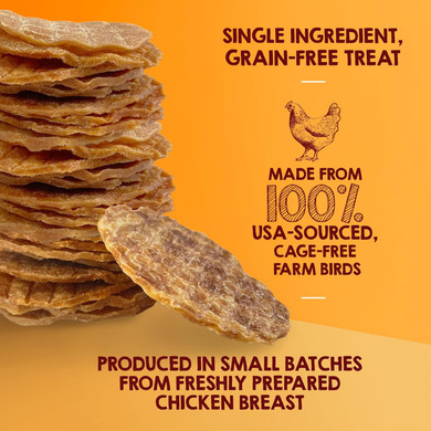 Riley'S Waffles Chicken Chips For Dogs - Usa Sourced Chicken Dog Treats Single Ingredient - Dehydrated Chicken Jerky For Dogs Made In Usa - 6 Oz6 Ounce (Pack Of 1)