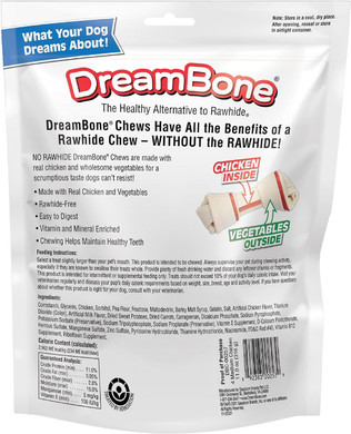 Dreambone Medium And Large Chews, Treat Your Dog To A Chew Made With Real Meat And Vegetables 4 Count (Pack Of 1)