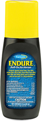 Farnam Endure Roll-On Fly Repellent For Horses, For Sensitive Areas, 3 Ounces