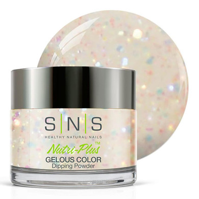 Sns Nail Dip Powder, Gelous Color Dipping Powder - Angel Dust (White/Cream, Glitter) - Long-Lasting Dip Nail Color Lasts 14 Days - Low-Odor & No Uv Lamp Required - 1Ozangel Dust