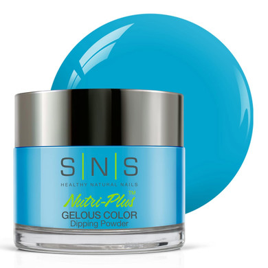 Sns Nail Dip Powder, Gelous Color Dipping Powder - Blue Curacao (Turquoise/Teal, Neon) - Long-Lasting Dip Powder Nail Color Lasts 14 Days - Low-Odor & No Uv Lamp Required - 1 Ozblue Curacao
