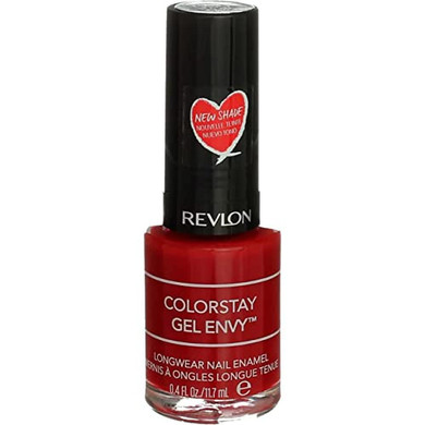 Revlon Colorstay Gel Envy Longwear Nail Polish, With Built-In Base Coat & Glossy Shine Finish, In Red/Coral, 550 All On Red, 0.4 Oz550 All On Red0.4 Fl Oz (Pack Of 1)