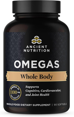 Ancient Nutrition Ancient Omegas Whole Body - Ala, Dha, Epa, Eta From Wild Caught Fish - 90 Capsules