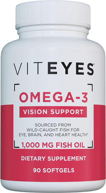 Viteyes Omega-3 Vision Health Supplement, Epa & Dha Rich Dietary Supplement, 90 Softgels