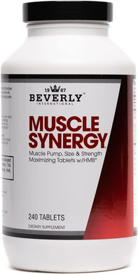 Beverly International Muscle Synergy 240 Tabs (15 Servings) Clinically Dosed Ingredients - Hmb, L-Arginine, L-Citrulline, Creatine Monohydrate, L-Ornithine. Bigger-Stronger-Lasting Pumps