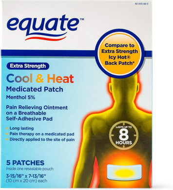Equate Extra Strength Cool & Heat Medicated Patch, 5 Ct (10 Ct)