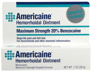 Americaine Hemorrhoidal Ointment Maximum Strength 20% Benzocaine 1 Oz