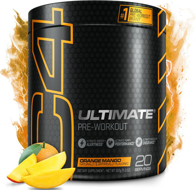 Cellucor C4 Ultimate Pre Workout Powder Orange Mango - Sugar Free Preworkout Energy Supplement For Men & Women - 300Mg Caffeine + 3.2G Beta Alanine + 2 Patented Creatines - 20 Servings