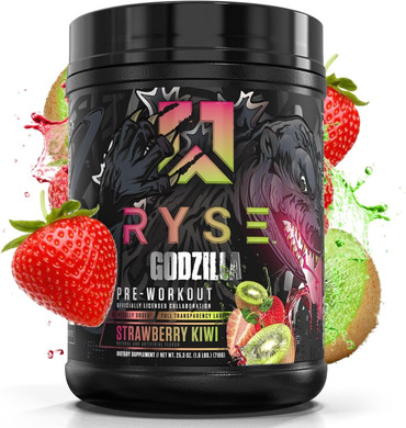 Ryse Noel Deyzel X Godzilla Pre Workout | Intense Pumps, Energy, & Focus | Citrulline & Beta Alanine | 400Mg Total Caffeine | 40 Servings (Strawberry Kiwi)