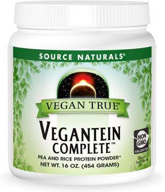 Source Naturals Vegan True Vegantein Complete, Non-Gmo - Pea And Rice Protein Powder* - 16 Ounce Powder