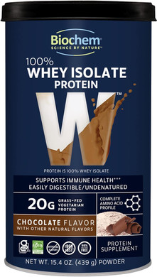 Biochem, Whey Protein Powder, 20G Of Protein To Support Muscles And Intense Workouts, Chocolate, 15.4 Oz