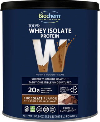 Biochem, Whey Protein Powder, 20G Of Protein To Support Muscles And Intense Workouts, Chocolate, 30.9 Oz1.9 Pound (Pack Of 1)