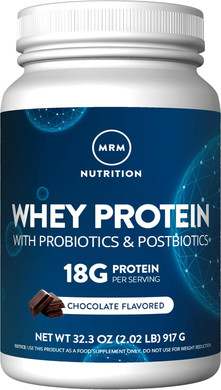 Mrm Nutrition Whey Protein | Vanilla Flavored |18G Protein | With 2 Billion Probiotics + Digestive Enzymes + Bcaas | High Absorption + Digestion | Hormone + Antibiotic Free | 33 Servings