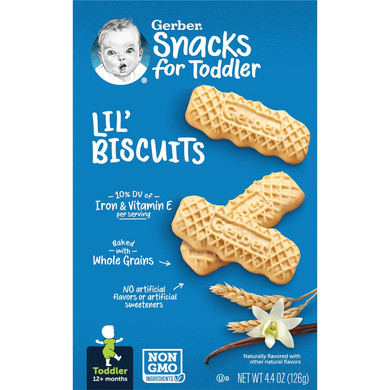Gerber Snacks For Baby Lil Biscuits, 4.44 Ounce
