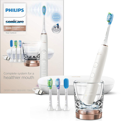 Philips Sonicare DiamondClean Smart 9500 Rechargeable Electric Power Toothbrush, Rose Gold, HX9924/61Rose Gold