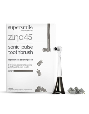Supersmile Zina45 Replacement Polishing Head For Sonic Pulse Toothbrushcharcoal