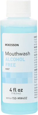 Mckesson Mouthwash, Alcohol-Free, Mint Flavor, 4 Oz, 60 Count