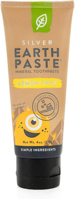 Redmond Earthpaste With Silver - Natural Non-Fluoride Toothpaste, 4 Ounce Tube (Lemon Twist)4 Ounce (Pack Of 1)