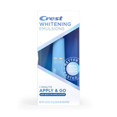 Crest Whitening Emulsions On-the-Go Leave-On Teeth Whitening Gel Pen, 0.35 Oz (10 G)0.35 Ounce (Pack of 1)