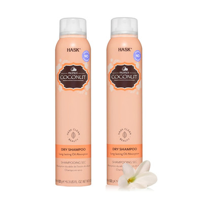 Hask Coconut Nourishing Dry Shampoo Kits For All Hair Types, Aluminum Free, No Sulfates, Parabens, Phthalates, Gluten Or Artificial Colors (4.3Oz-Qty2)4.30 Ounce (Pack Of 2)