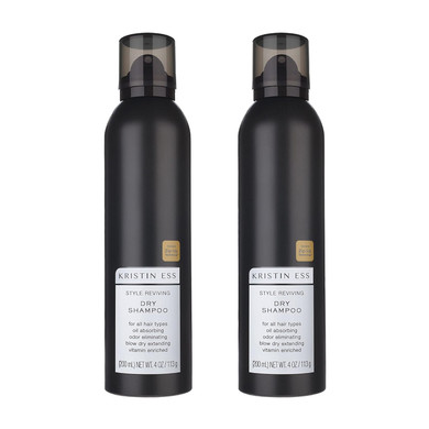 Kristin Ess Hair Style Reviving Dry Shampoo With Vitamin C For Oily Hair, Blonde And Brunette Hair, Dry Shampoo Powder Spray For Women, Vegan, 4 Oz - Pack Of 2