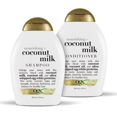 Ogx Nourishing + Coconut Milk Shampoo & Conditioner Set, 13 Fl Oz (Pack Of 2) (Packaging May Vary), White