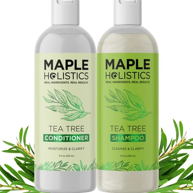 Tea Tree Shampoo And Conditioner Set - Sulfate Free Clarifying Shampoo And Conditioner For Oily Hair & Scalp Care With Australian Tea Tree Oil - Complete Dry Scalp Treatment For Build Up (8 Fl Oz)