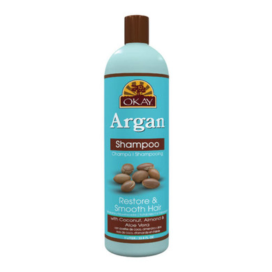 Okay Restorative Argan Shampoo Helps Restore,Hydrate,And Smooth Hair Sulfate,Silicone,Paraben Free For All Hair Types And Textures Made In Usa 12Oz