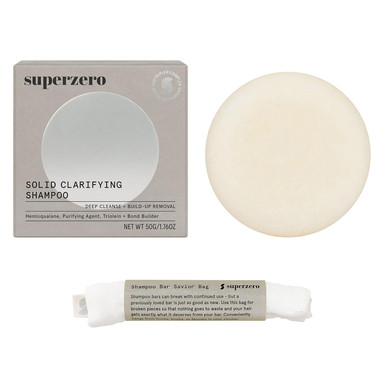 Superzero Clarifying Solid Shampoo Bar, Made With Clean & Organic Ingredients, Sulfate-Free, Cruelty-Free & Vegan