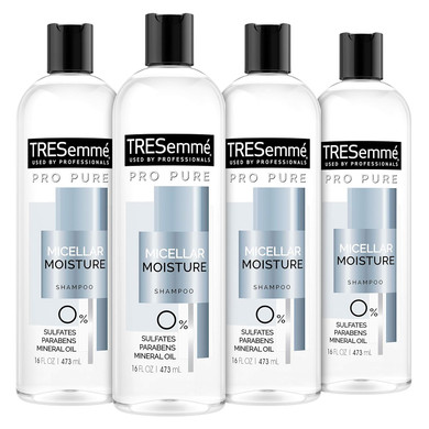Tresemmã£Â© Pro Pure Shampoo For Daily Moisture Micellar Moisture Paraben Free, Dye Free Moisture Shampoo 16 Oz 4 Count16 Fl Oz (Pack Of 4)