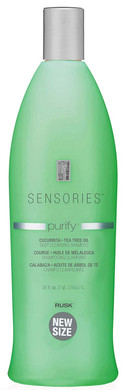 Rusk Sensories Purify Cucurbita And Tea Tree Deep Cleansing Shampoo, Deep-Cleansing Shampoo, Rids Hair Of Impurities And Styling Product Buildup, 33.8 Fl Oz (Pack Of 1)