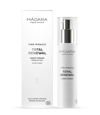 Mã£ÂDara Organic Skincare | Time Miracle Total Renewal Night Cream - 50Ml, With Multi-Molecular Hyaluronic Acid And Balancing Physio-Zinc, Based On Northern Birch Water, Vegan, Ecocert Certified
