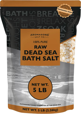 5 Lbs Raw Dead Sea Salt - Contains All Dead Sea Minerals Including Dead Sea Mud - Fine Medium Grain Bath Salt Large Resealable Bulk Pack (Packaging May Vary)5 Pound (Pack Of 1)