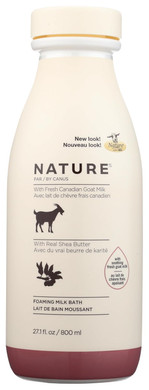 Nature By Canus Foaming Milk Bath With Smoothing Fresh Canadian Goat Milk Vitamin A B3 Potassium Zinc And Selenium, Lavender Oil, 27.1 Fl Oz