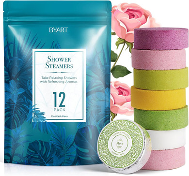 Shower Steamers Aromatherapy-Eucalyptus Shower Bombs Gifts For Women Christmas Gift 12Pcs Organic Pure Essential Oil Home Spa Bath, Stress Relief And Relaxation Present For Stocking Stuffers For Herã¢ÂGreen