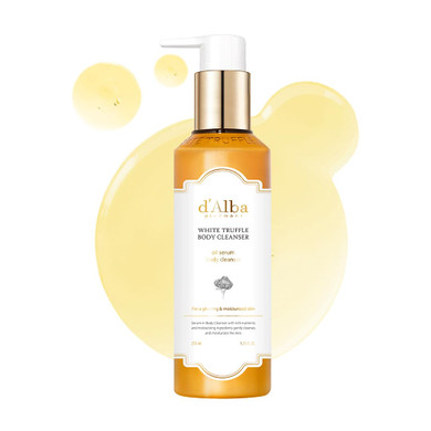 D'Alba White Truffle Oil Serum Body Cleanser 275Ml, Vegan, Moisturizing And Mild Formula, Rich Gentle Lather