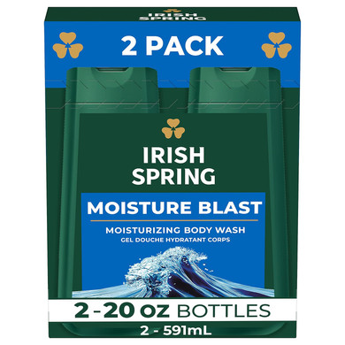 Irish Spring Moisture Blast Body Wash For Men, 20 Fl Oz (Pack Of 2)20 Ounce (Pack Of 2)