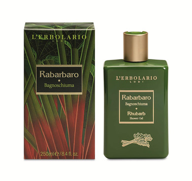 L'Erbolario Rhubarb Shower Gel - Invigorating Freshness - Gives Body An Energizing Boost - Tones And Softens Skin At The Same Time - Fresh And Bittersweet Scent - Paraben Free - Long Lasting - 8.4 Oz