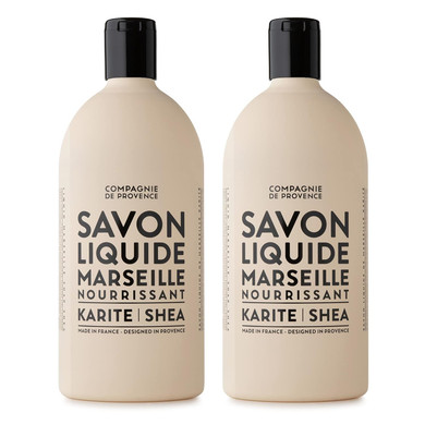 Compagnie De Provence Savon De Marseille Liquid Soap - Karite Shea Butter - Bulk 67.6 Fl Oz Plastic Bottle Refill