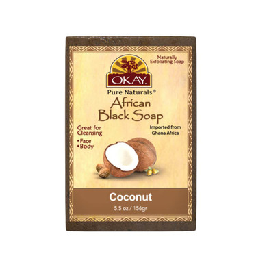 Okay Pure Naturals African Black Soap Coconut 5.5Oz / 156Gr5.5 Ounce (Pack Of 1)
