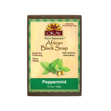 Okay Pure Naturals African Black Soap Peppermint 5.5Oz / 156Gr5.5 Ounce (Pack Of 1)
