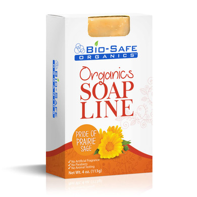 Organic All Natural Handmade Pride Of Prairie Sage Exfoliating Body Soap Shampoo Bar | Luxurious & Rejuvenating Bath Soap | No Gmo, Sls & Chemical | Handmade Naturally Moisturizing | Suits All Skin | Usa Made - 4 Oz. By Bio-Safe Organicsã¢Â