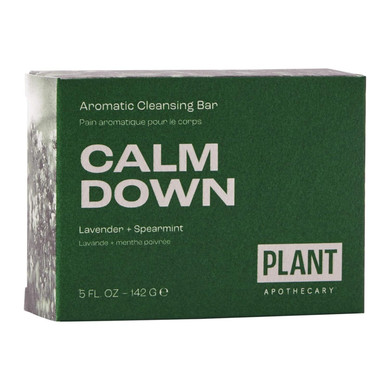 Plant Apothecary Moisturizing Shea Butter Soap For Damaged And Dry Skin - Calm Down Body Soap Bar With Spearmint And Lavender, 5Oz Natural Soap