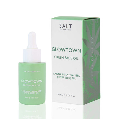 Salt By Hendrix - Natural Glowtown Green Calming Face Oil | Clean, Non-Toxic, Natural Skincare (1 Fl Oz | 30 Ml)