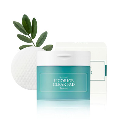 I'M From Licorice Pad 200Ml, 60 Toner Pads Korean, Gentle Exfoliator, Soothing, Hydrating