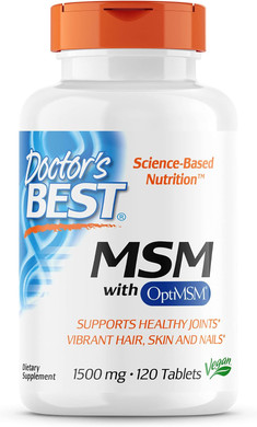 Doctor'S Best Msm With Optimsm, Non-Gmo, Gluten Free, Joint Support, 1500 Mg, 120 Tablets (Drb-00097)