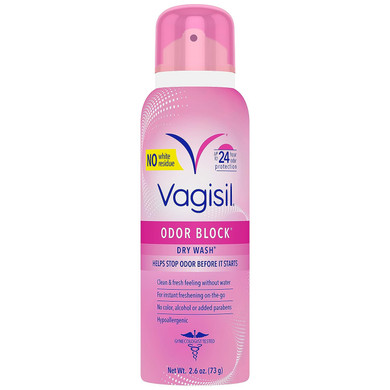 Vagisil Odor Block Dry Wash Spray For Feminine Hygiene, Gynecologist Tested, Hypoallergenic, 2.6 Ounces (Pack Of 1)2.60 Ounce (Pack Of 1)