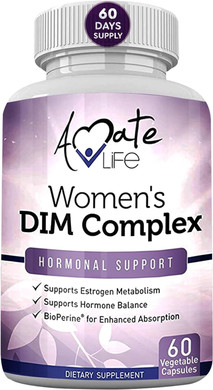 Womenã¢ÂS Dim Complex 150Mg - Bioperine Estrogen Balancing Pills For Menopause & Hot Flashes Relief Support Hormonal Acne Powerful Supplement - 60 Capsules - Made In Usa By Amate Life