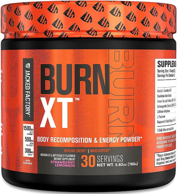 Burn-XT Powder for Men & Women - Improve Focus & Increase Energy - Premium Acetyl L-Carnitine, Green Tea Extract, Capsimax Cayenne Pepper, & More - 30 Sv, Strawberry Lemonade